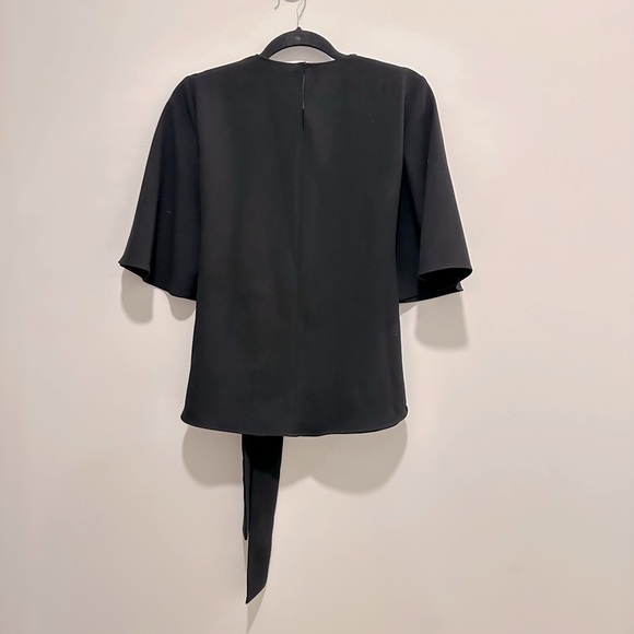 Zara, black, t-shirt blouse, tie front, black, size M, good condition - Picture 3 of 3